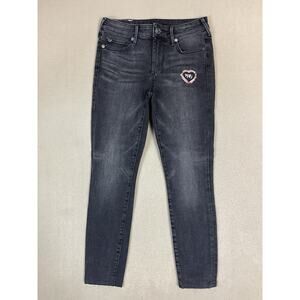 True Religion Jeans‎ Womens 26 Black Halle Mid Rise Super Skinny Regular Fit